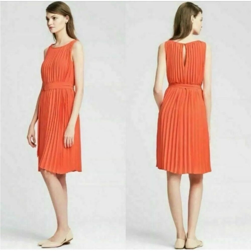 NWT Banana republic bright orange summer dress US0